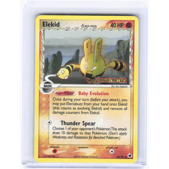Dragon Frontiers Elekid Reverse Holo Common (Lightly Played) #48/101