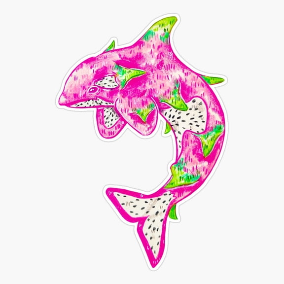 Dragon Fruit Orca Er, Phone Decal Water Bottle Stickers Car Decals, Funny Birthday Gift