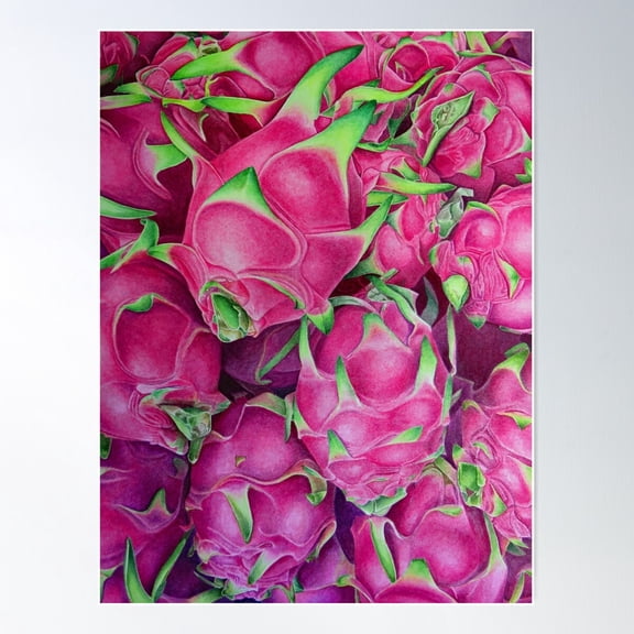 Dragon Fruit Poster Wall Art, Poster Only