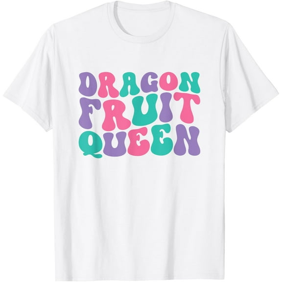 Dragon Fruit Queen Womens Retro Vintage Wavy Groovy T-Shirt