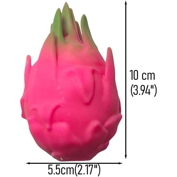Dragon Fruit Squishies,Realistic Squeezable Dragonfruit Fidget Stress Relief Squeeze for Adults, Party Favors, Birthday Gifts & Classroom Decor(Q)
