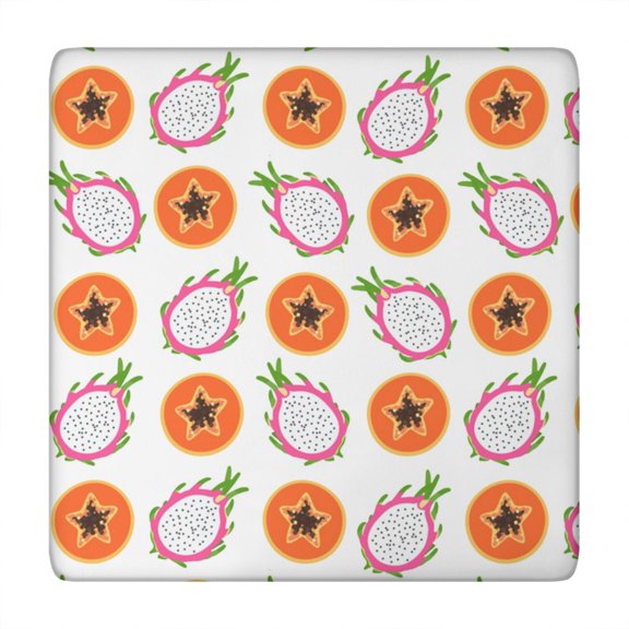 Dragon Fruit Tablecloth Exotic Pitaya Pattern Funny Cute Kawaii Design for Summer Kitchen Table