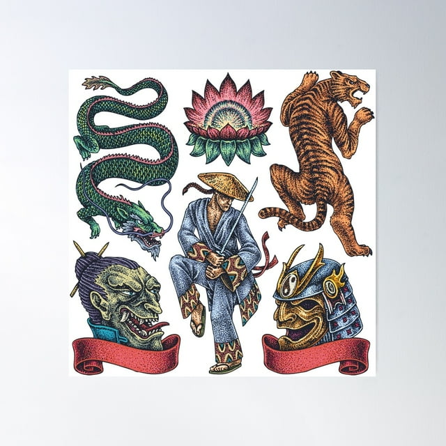 Dragon, Funny Dragon, Japanese Dragon, Japan, Monster Dragon Poster