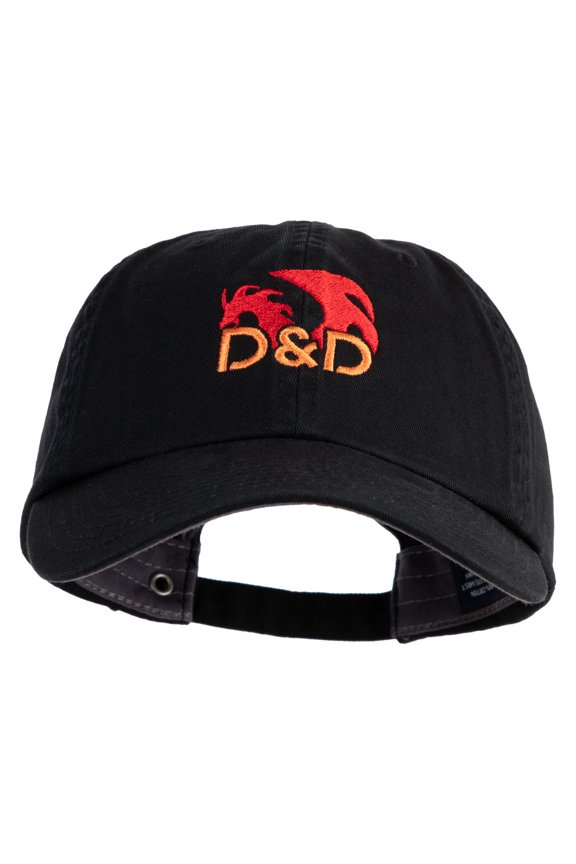 Dragon Game Abbreviation Embroidered Low Profile Cotton Cap - Black OSFM