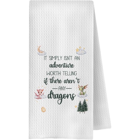 Dragon Gifts Kitchen Towels, Dragon Lovers Gifts Kids Hand Towels for Bathroom, Dragons Themed Gift Dish Tea Towel for Kitchen, 16x24 Inch