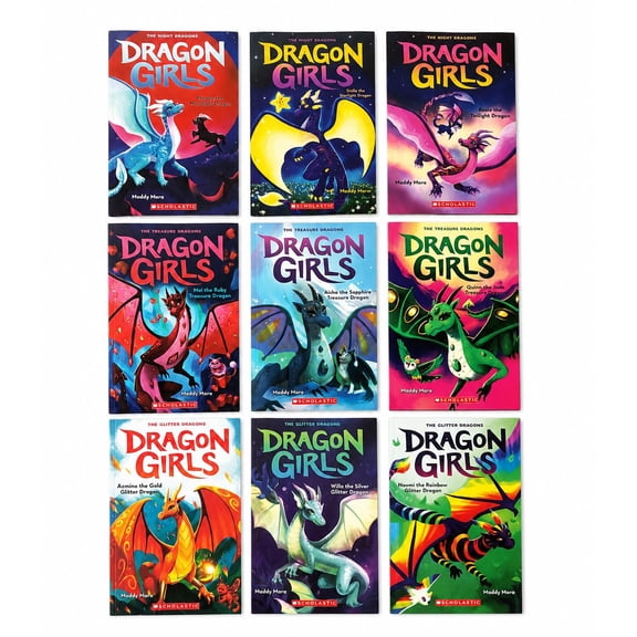 Dragon Girls Complete 9 Books Collection by Maddy Mara | Bestselling Fantasy Adventure Series for Kids | Dragons, Magic & Friendship