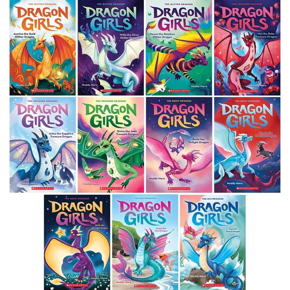 Pre-Owned Dragon Girls Complete Series 11 Books Vol 1-11 by Maddy Mara