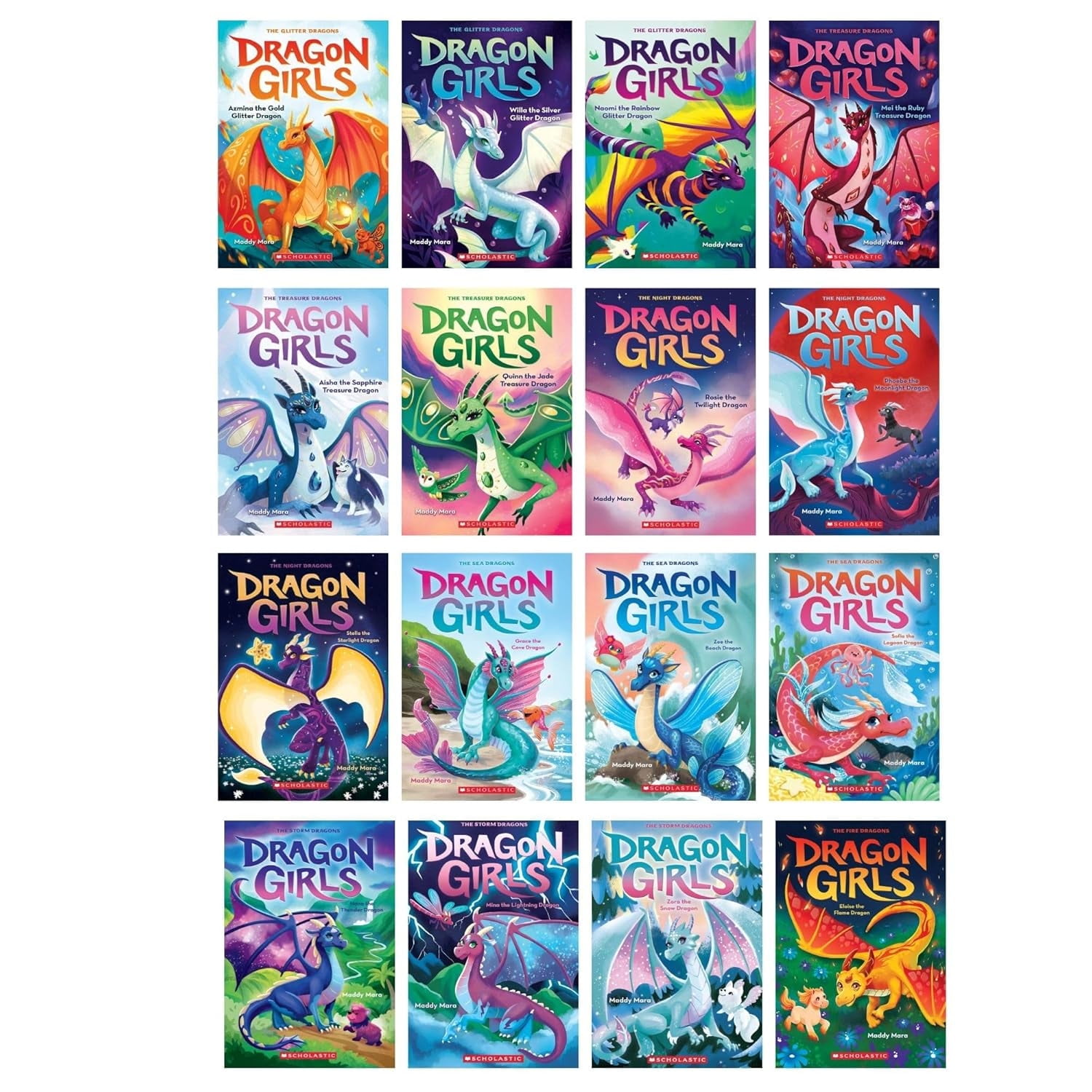 Dragon Girls Series Complete 16 Books Set, Books #1 - #16