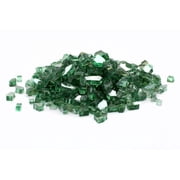 Dragon Glass 0.25" Green Reflective Fire Glass, 10 lb