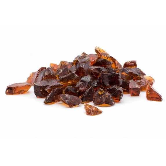 Dragon Glass 10 lb Amber Brown Landscape & Fire Pit Glass, 1/2"