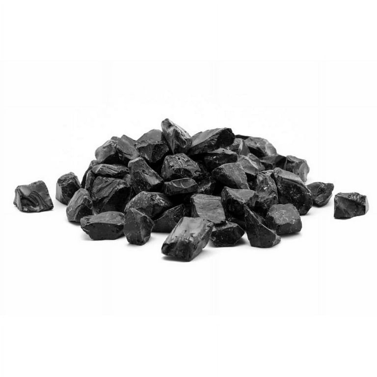 Dragon Glass 20 lb Black Landscape & Fire Pit Glass, 1/2 Dragon Glass 20 lb Black Landscape & Fire Pit Glass, 1/2