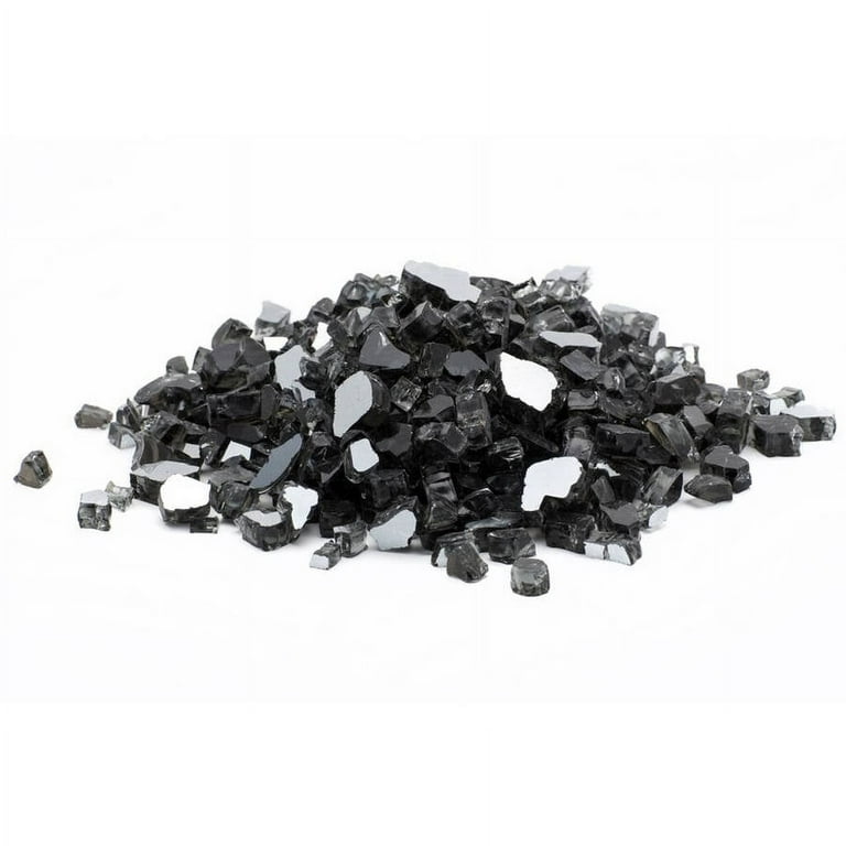 Dragon Glass 10 lb Crystal Reflective Tempered Fire Glass, 1/4 Dragon Glass 10 lb Crystal Reflective Tempered Fire Glass, 1/4