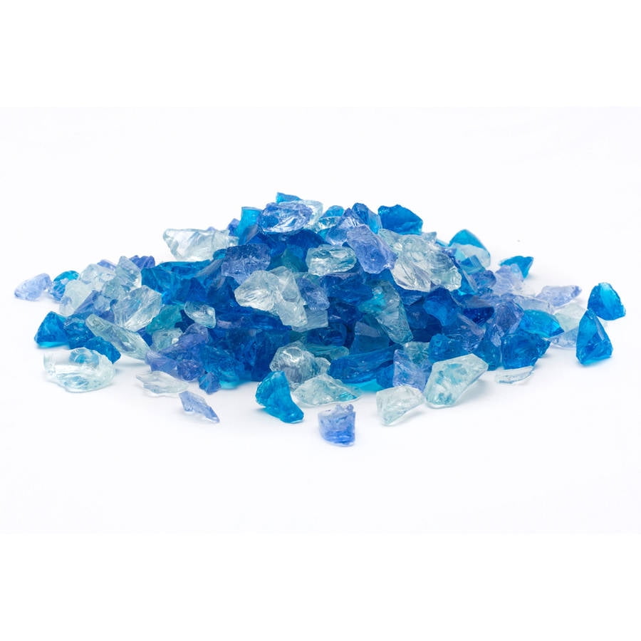 Dragon Glass 10 lb Blue Hawaii Landscape & Fire Pit Glass, 1/4 ...