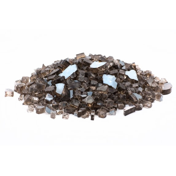Dragon Glass 10 lb Bronze Brown Reflective Tempered Fire Glass, 1/4"