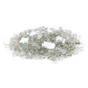 Dragon Glass 10 lb Crystal Clear Reflective Tempered Fire Glass, 1/2