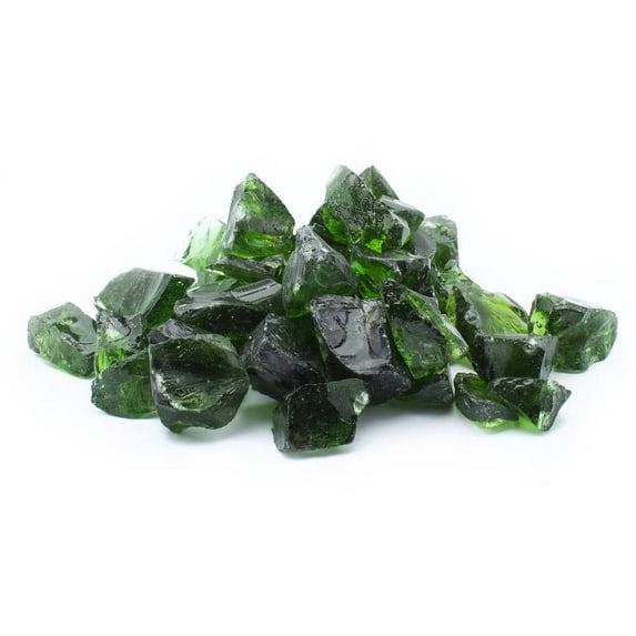Dragon Glass 10 lb Green Landscape & Fire Pit Glass, 1/2"