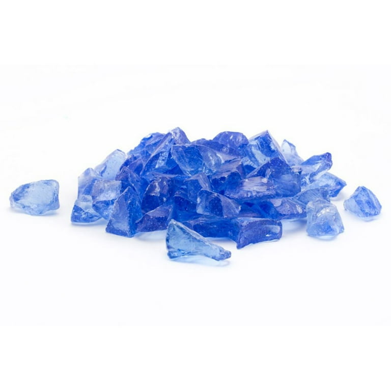 1/2 in. 25 lb. Medium Royal Blue Landscape Fire Glass 1/2 in. 25 lb. Medium Royal Blue Landscape Fire Glass
