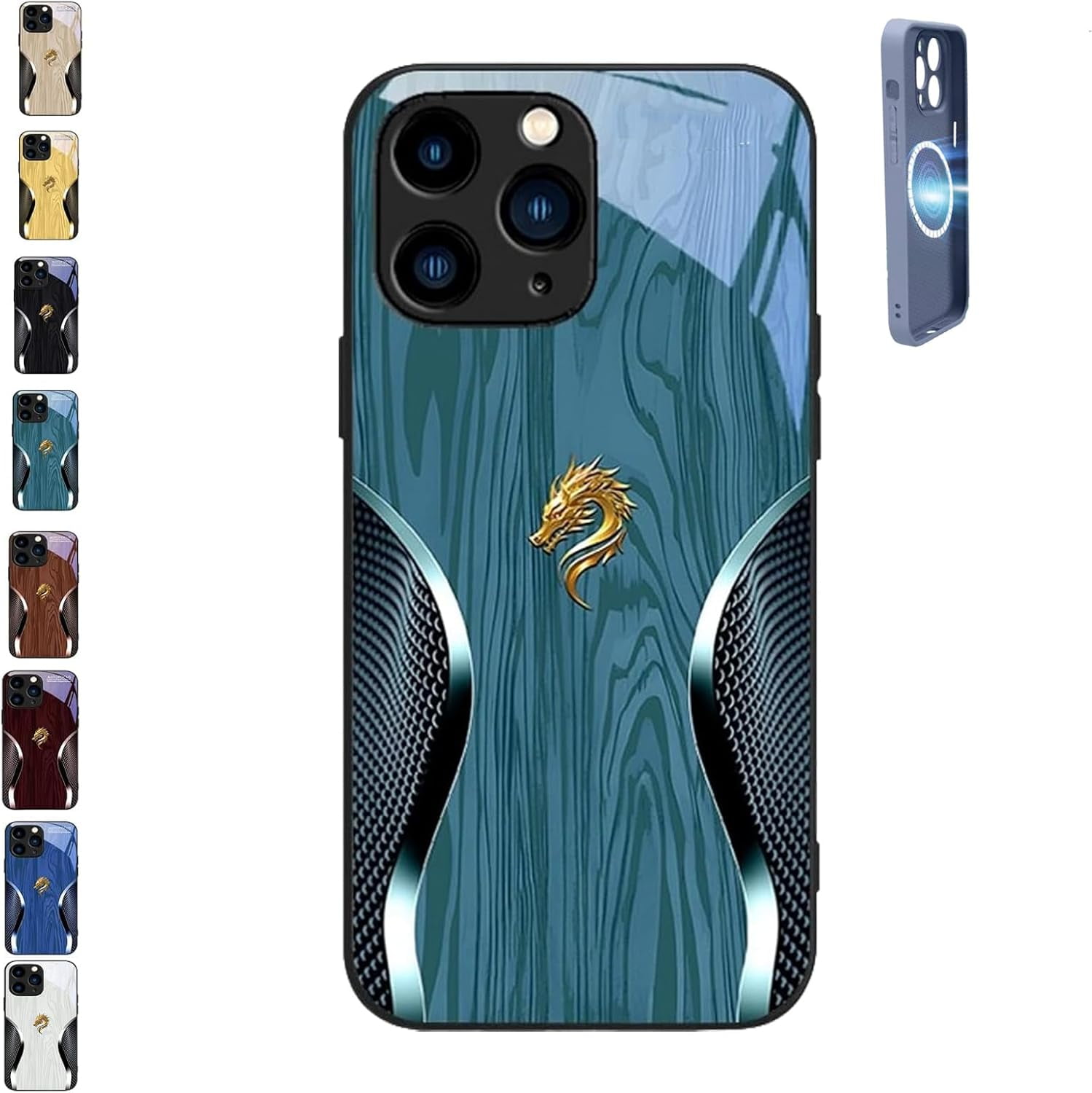 Dragon Glass Phone Case, Pro Glass Case for iPhone 16 15 14 13 Plus Pro ...