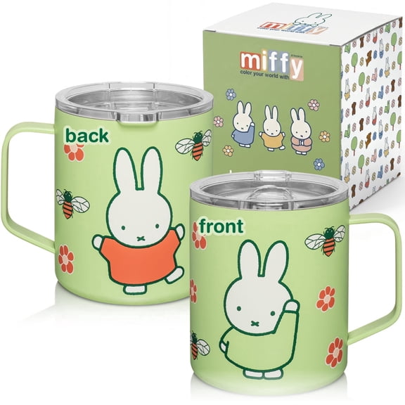 Dragon Glassware | Miffy Spring Stainless Steel Mug, 12 oz - Green