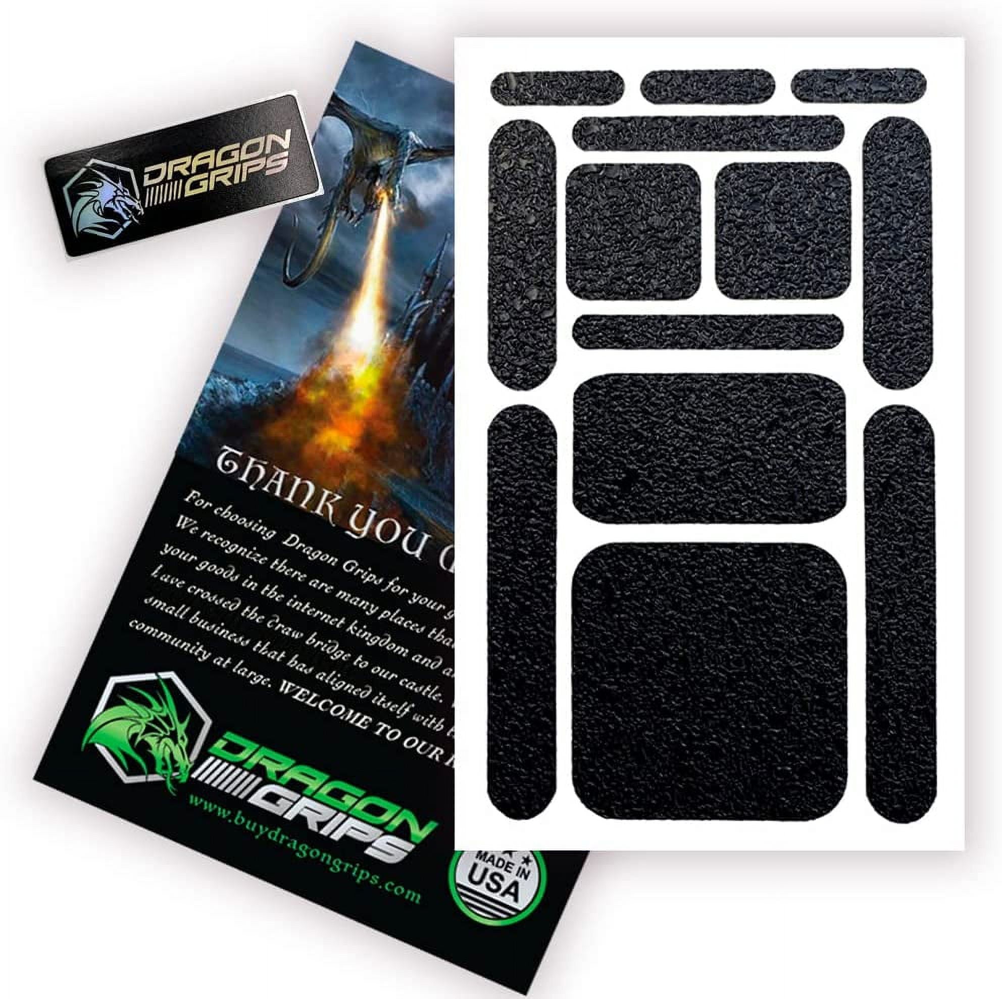 Dragon Grips cell phone grip tape sticker set 13pc black rubber grip tape decals provides