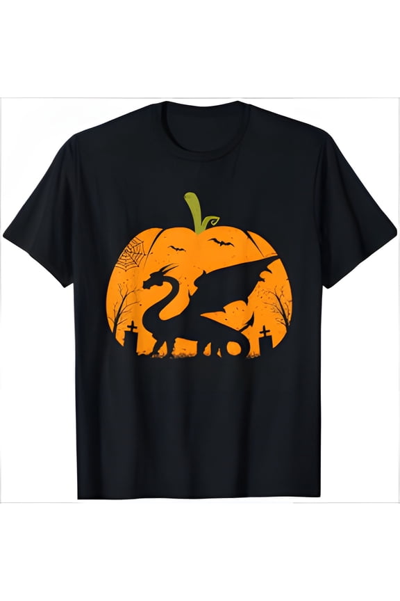 Dragon Halloween Costume Pumpkin Dragon Lovers T-Shirt