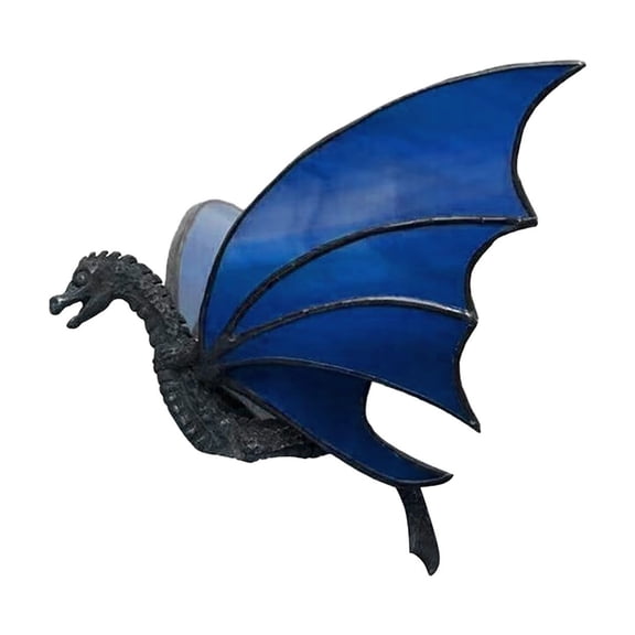 Dragon Hanging Stained Sun Catcher, Flying Dragon Stained Glass Window Hangings, Handmade Resin Suncatcher Pendant for Window, Light Catcher Rainbow Maker for Home Balcony Garden Decor