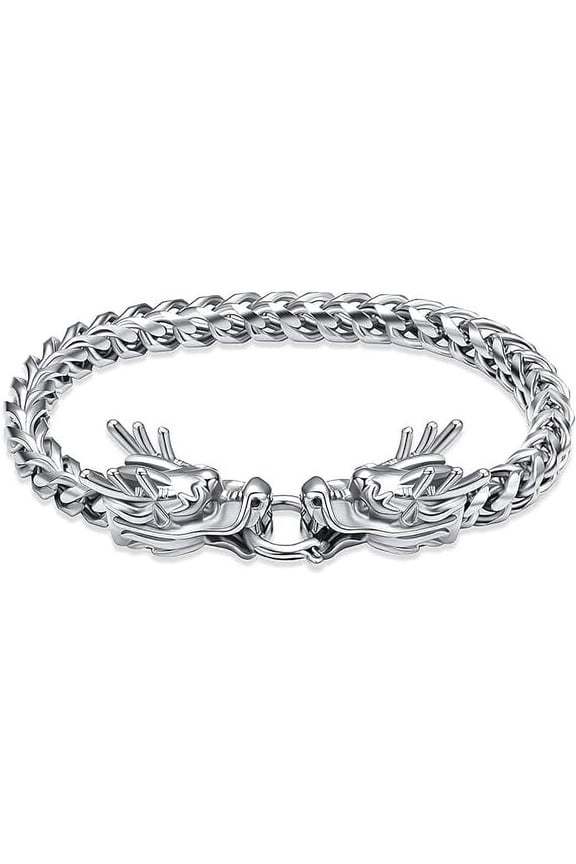Dragon Head Link Chain Urn Bracelet for Ashes for Men Cuff Urn Bangle Memorial Keepsake Cremation Jewelry Ashes Bracelet 20-24CM