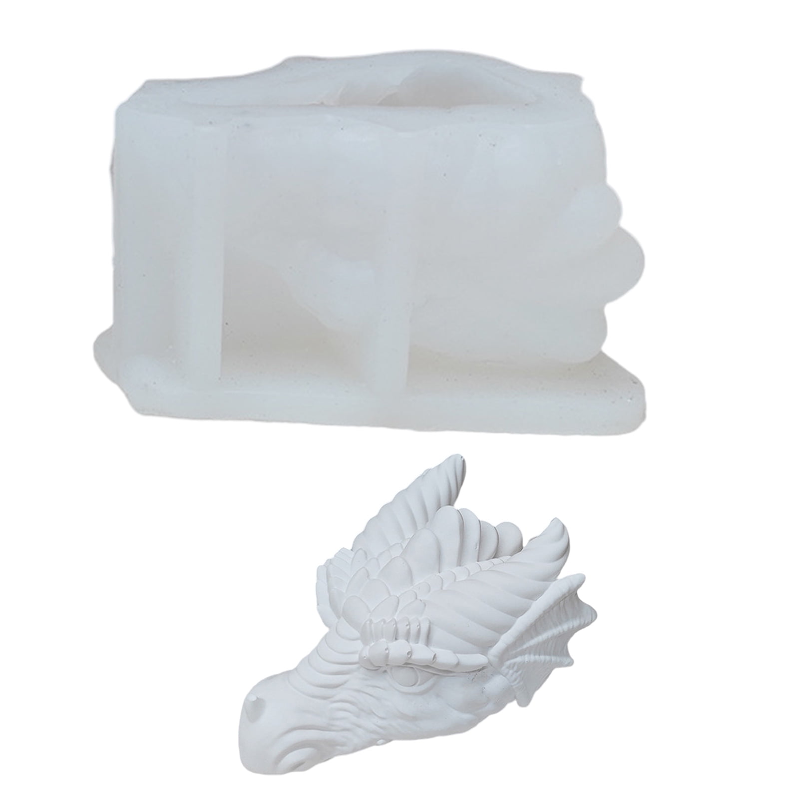 Dragon Head Shaped Silicone Molds for Soap Table Ornaments Gypsum Decorations, Epoxy Resin Silicone Molds