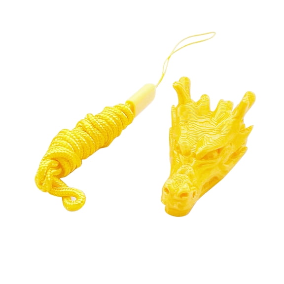 Dragon Head Whistle 3D Printed Dragon Sculpture for Outdoor Activities and Party Favor Creative Hand-Crafted Mythical Beast Neck Ornament Collection Gold