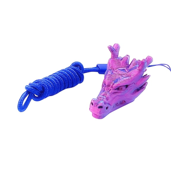 Dragon Head Whistle 3D Printed Fantasy Creature Sculpture for Outdoor Activities Party Favors and Collectible Mythical Decor Purple