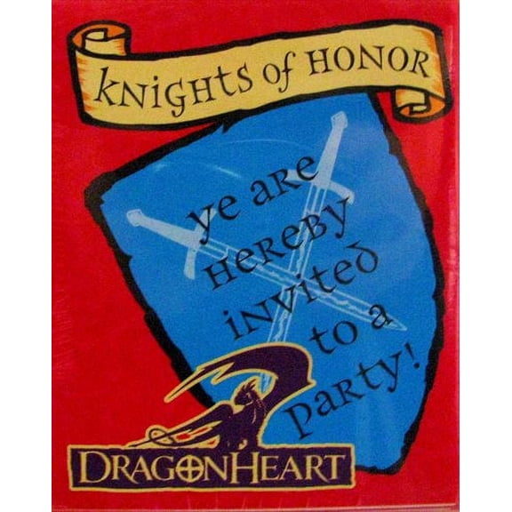 Dragon Heart Invitations w/ Env. (8ct)