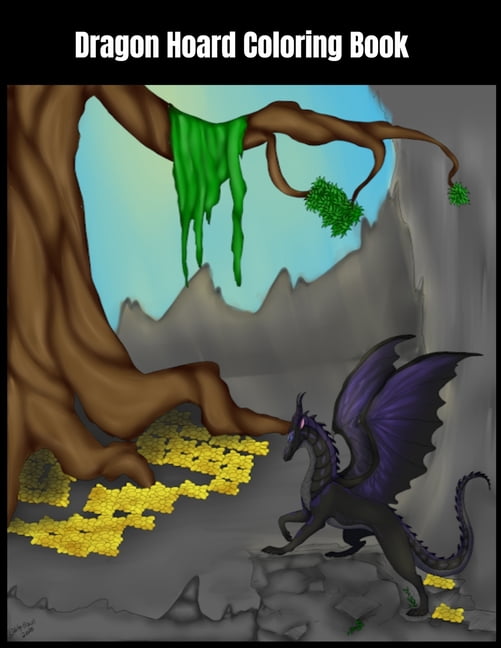 Dragon Hoard Coloring Book: 12 Single-Sided Designs, White Coloring Paper and Ready For Your Imagination To Enjoy! (Paperback)