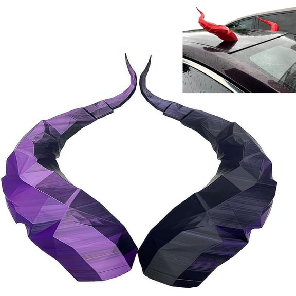 Dragon Horns for Car Roof – No Drill Easy Installation – Devil Horn Car Decoration for SUV Sedan Hatchback – Halloween Car Decor (A8)