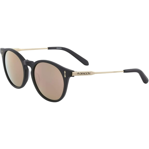 Dragon Hype Matte Black Lumalens Rose Gold 100% UV Sunglasses