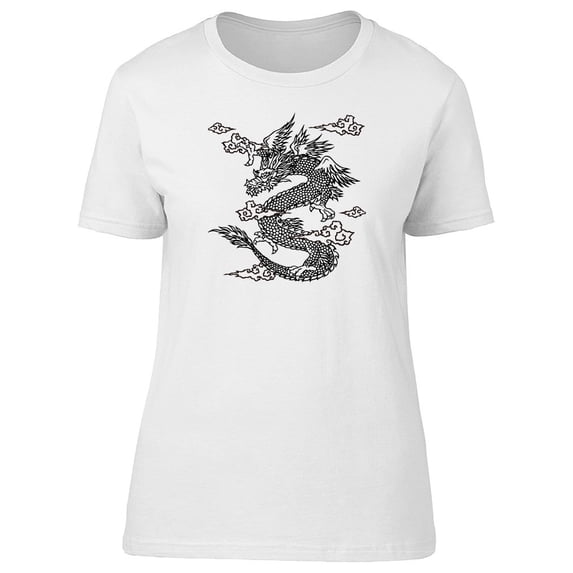 Dragon In The Sky B&w Tee Men's -Image by Shutterstock