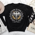 thumbnail image 1 of Dragon Iron Flame Embroidered Sweatshirt, Fourth Wing Book Lover Gift, Custom Embroidered Sweatshirt, 1 of 5