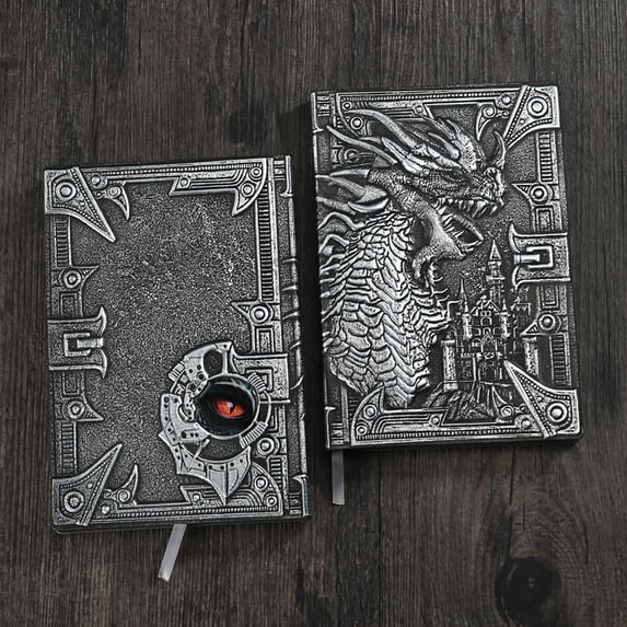 Dragon Journal Embossed Leather Journal Writing Antique Dragon Journal Notebook with Pen Lined Paper Hardcover Gift Journal Notebook Executive Notebook Travel Diary for Women Men, A5