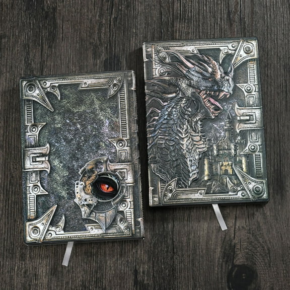 Dragon Journal Embossed Leather Journal Writing Antique Dragon Journal Notebook with Pen Lined Paper Hardcover Gift Journal Notebook Executive Notebook Travel Diary for Women Men, A5