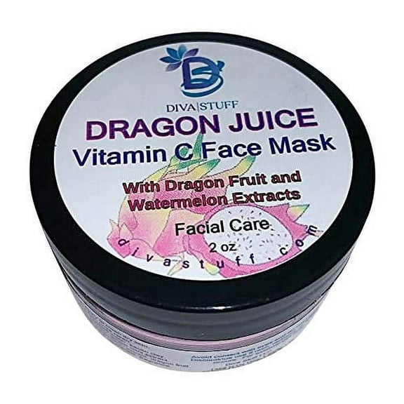 Dragon Juice Vitamin C Face Mask, With Dragon Fruit, Watermelon Extract and Ginger Mint, By Diva Stuff