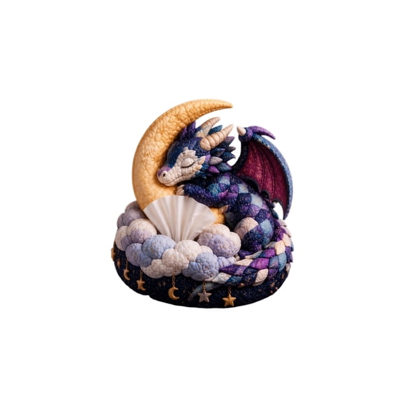 Dragon Keepers Collection – Quilted DIY Tissue Box Sewing Kit, Dragon DIY Patchwork Kit, Handmade Tissue Box Cover, Sewing Hobby kit for Beginner,Home Decor and Gifts