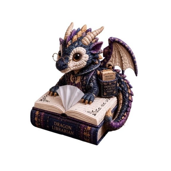 Dragon Keepers Collection –Quilted DIY Tissue Box Sewing Kit, Handmade Beaded Fabric Cover, Sewing Craft Kit, Pre-Cut Charming Holders