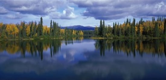 Dragon Lake Yukon Canada Canvas Art - Panoramic Images (24 x 12)