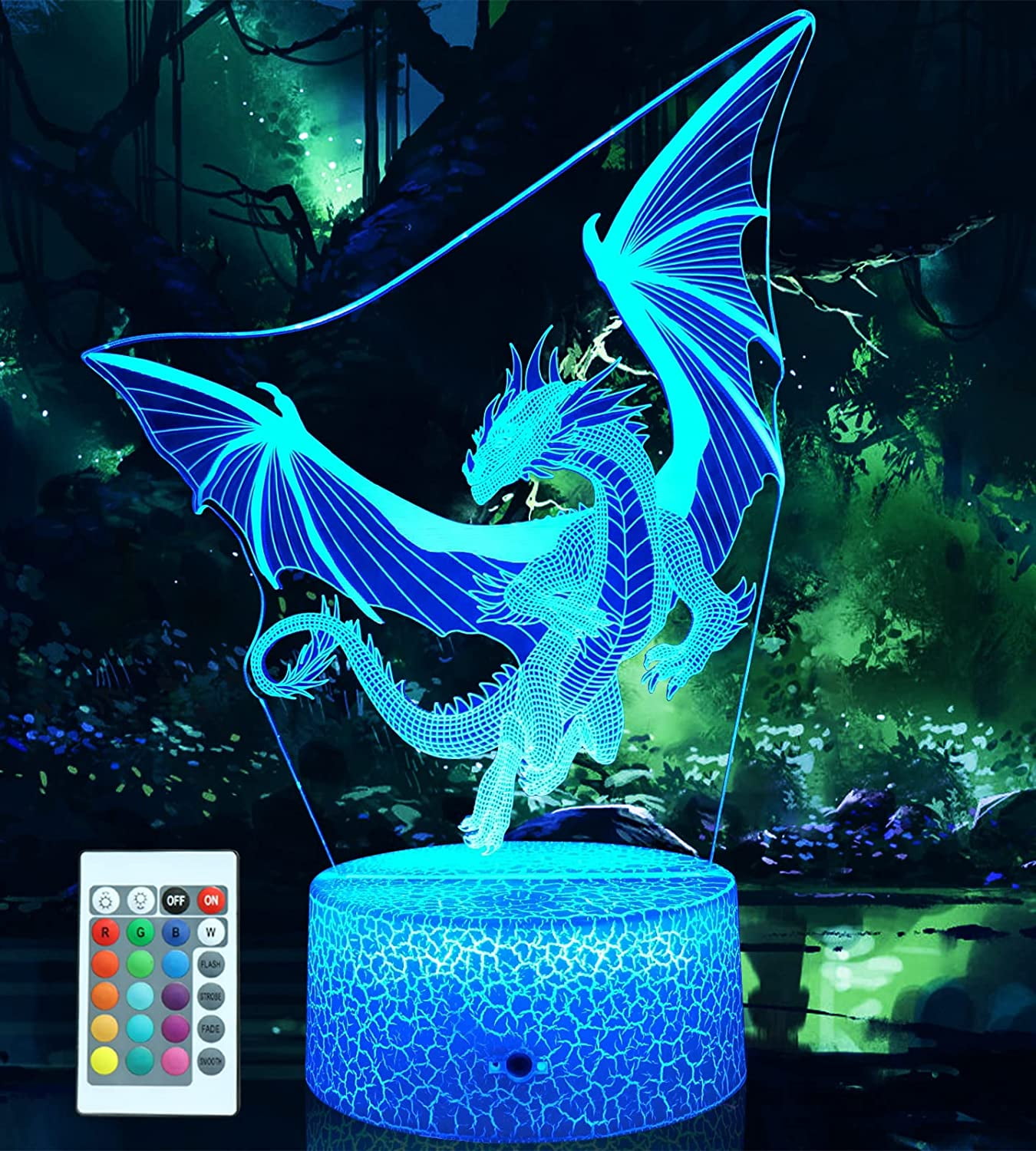 Dragon Lamp Dragon Toys Night Light for Kids Room 16 Colors
