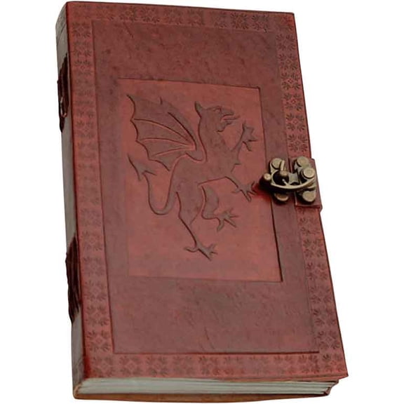 Dragon Leather Journal With Lock by Medieval Collectibles
