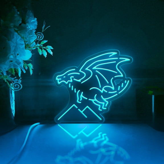 Dragon Led Light Box, Dimmable Neon-Like Light Signs USB Power for Wall Decor Bedroom Decoration, RGB Light (WxH) 16"x14"