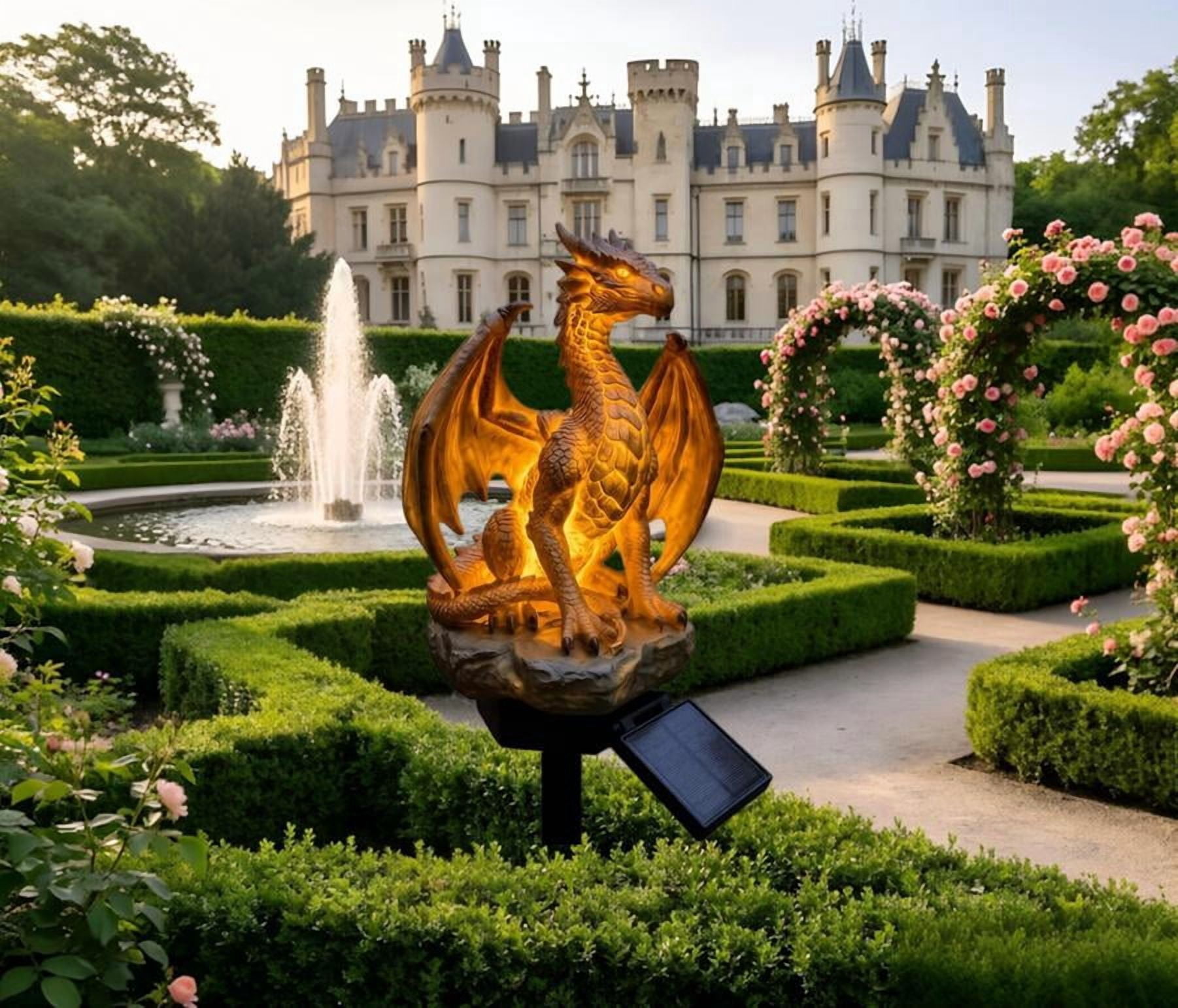 Dragon Legacy Amber Glow Edition Solar Garden Light: Solar Dragon