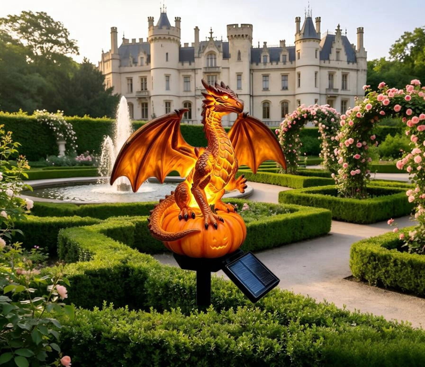Dragon Legacy Amber Glow Edition Solar Garden Light: Solar Dragon