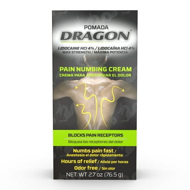Dragon Lidocaine Pain Relief over-The-Counter Cream, 2 oz
