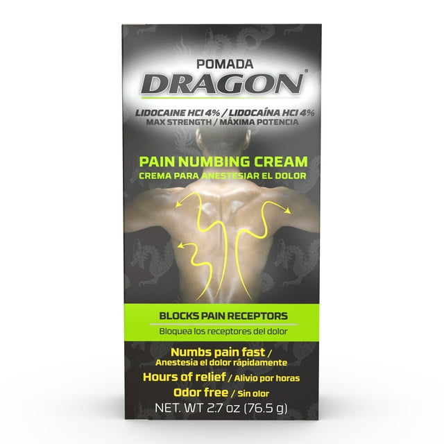 Dragon Lidocaine Pain Relief overTheCounter Cream, 2 oz