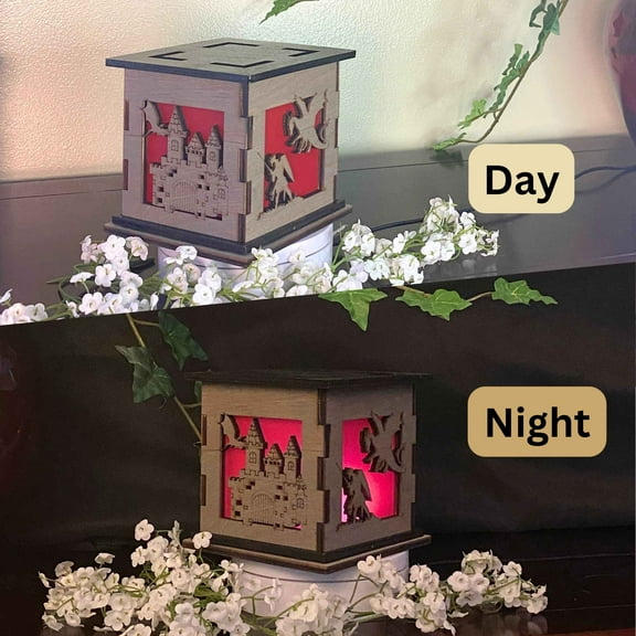 Dragon Light Up Box | Medieval Dragon & Knight Shelf Decor | Perfect Nightlight